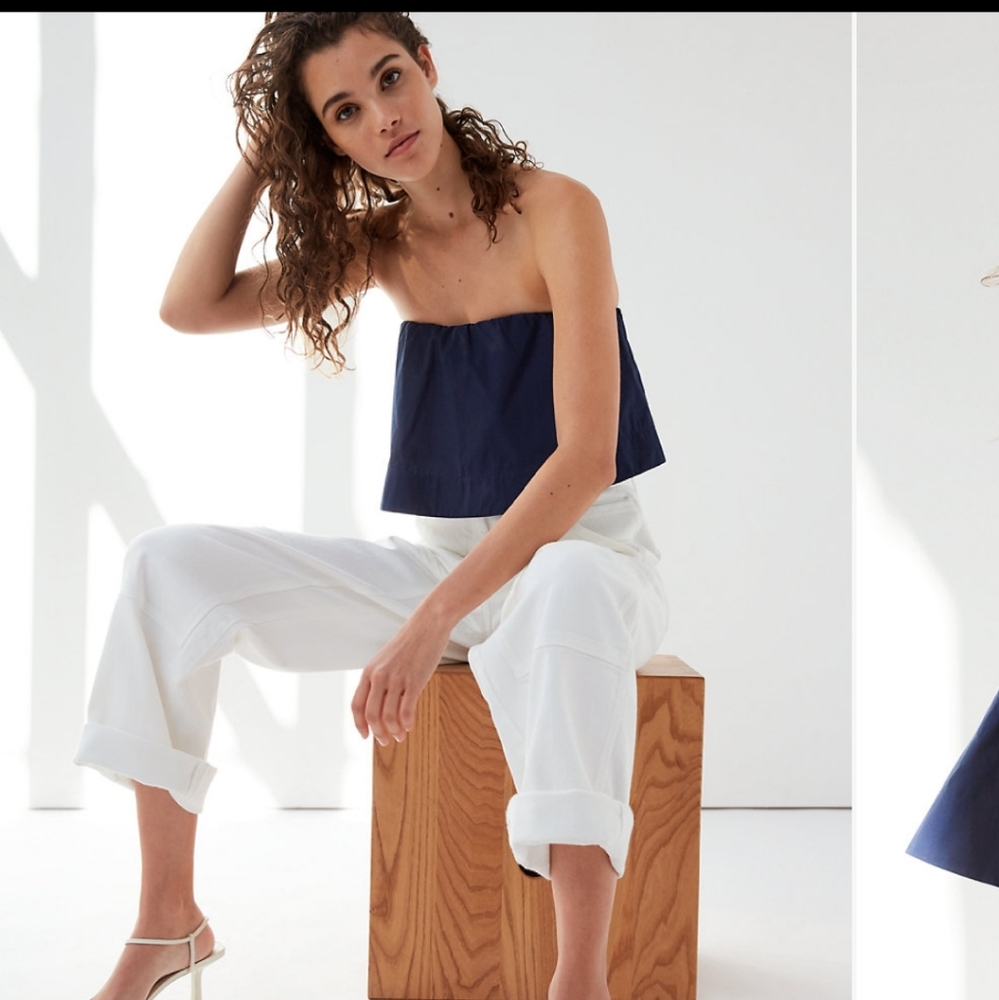 Wilfred Strapless Crop Top